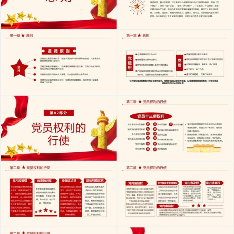 党政风中国共产党党员权利保障条例解读PPT模板