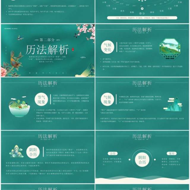 绿色中国风二十四节气之立春介绍PPT模板 绿色中国风二十四节气之立春介绍PPT模板
