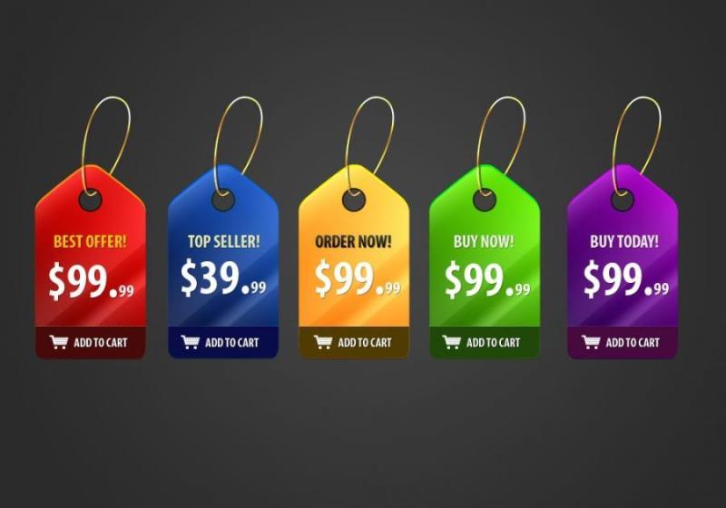 华丽的价格标签——psd分层素材