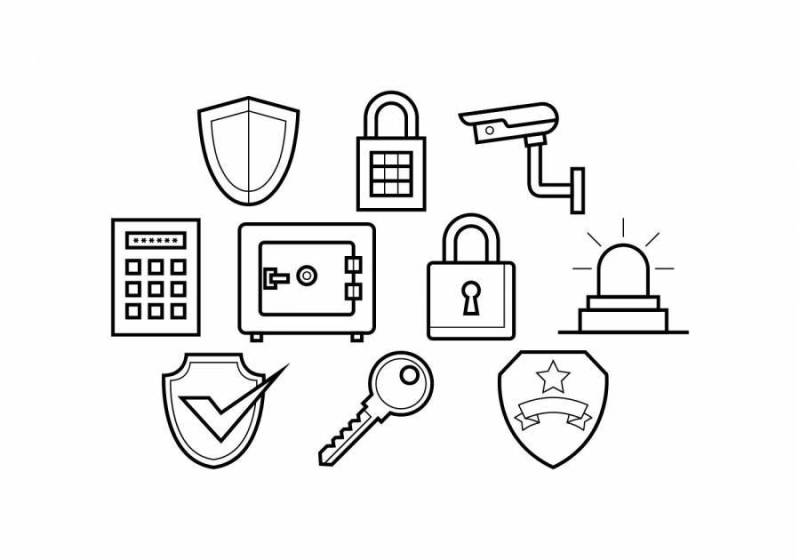  安全线图标矢量