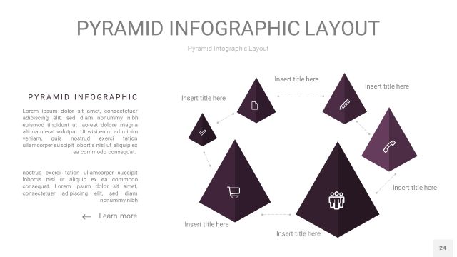 深紫色3D金字塔PPT信息图表24 深紫色3D金字塔PPT信息图表24