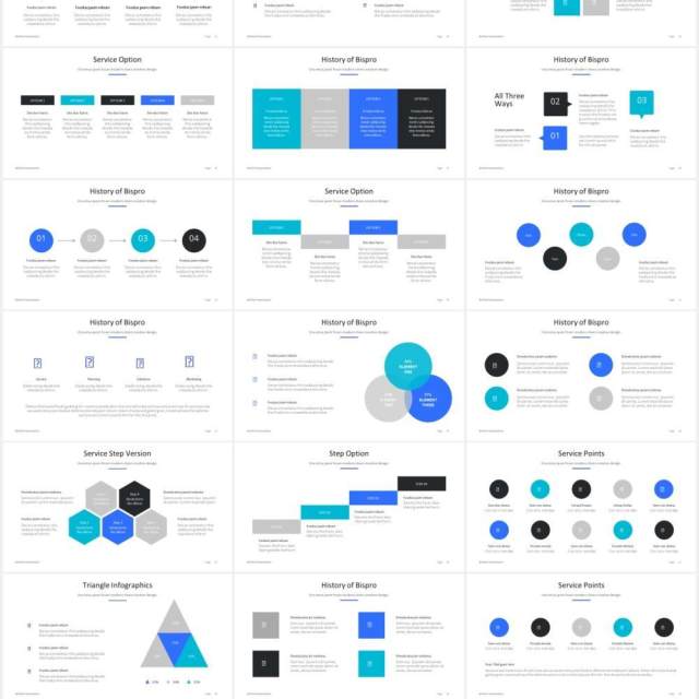 简约商务工作汇报计划总结报告PPT模板BizPro Powerpoint Proposal Template Presentation