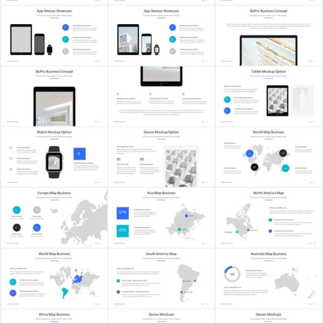 简约商务工作汇报计划总结报告PPT模板BizPro Powerpoint Proposal Template Presentation