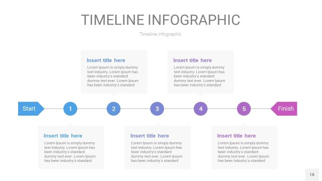 紫蓝色时间轴PPT信息图18