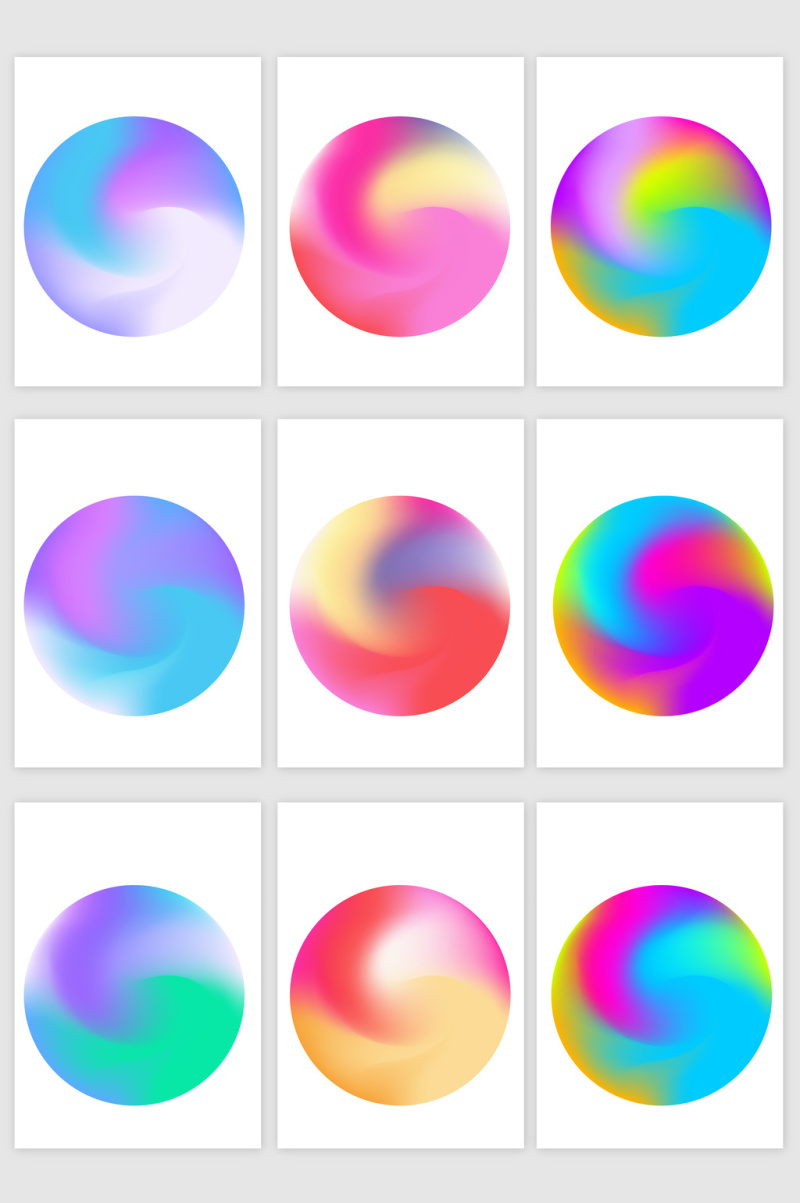 渐变效果装饰矢量素材