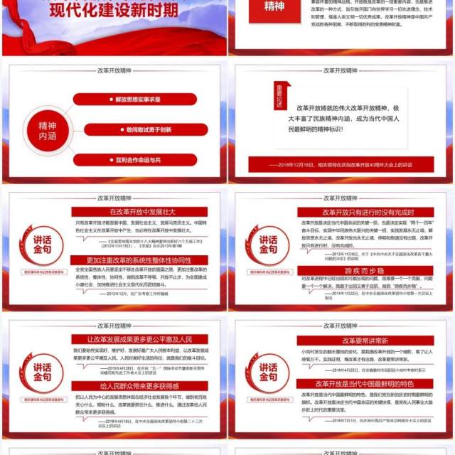 红色党政中国精神谱系PPT模板 红色党政中国精神谱系PPT模板