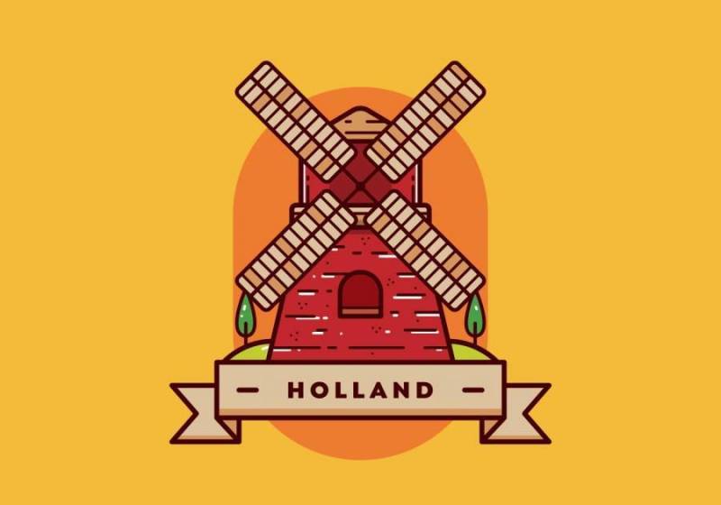荷兰明信片矢量