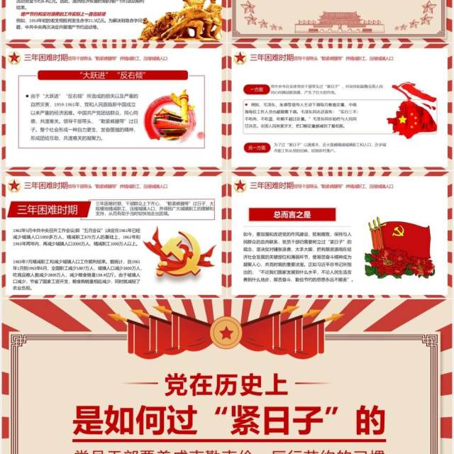 简约党政风党在历史上是如何过紧日子的党课党建PPT模板 简约党政风党在历史上是如何过紧日子的党课党建PPT模板