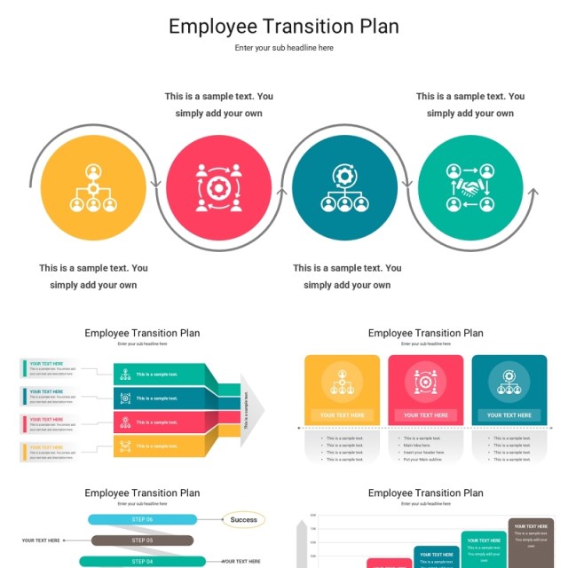 员工过渡转型计划信息图PPT模板素材EMPLOYEE TRANSITION PLAN