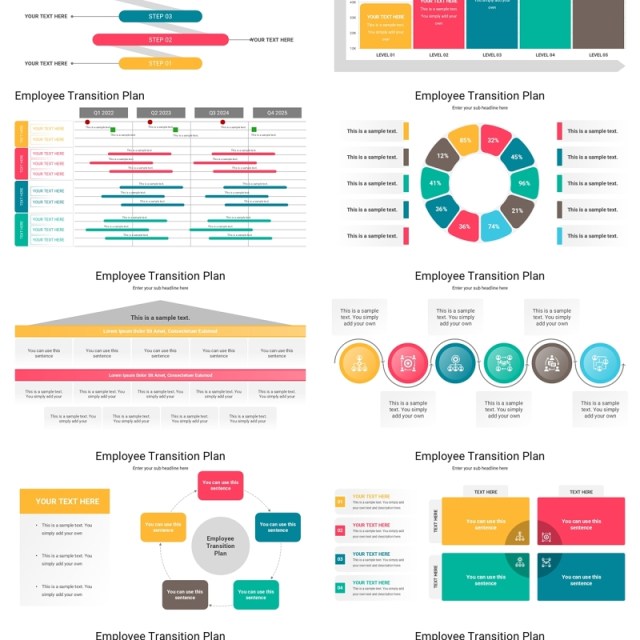 员工过渡转型计划信息图PPT模板素材EMPLOYEE TRANSITION PLAN