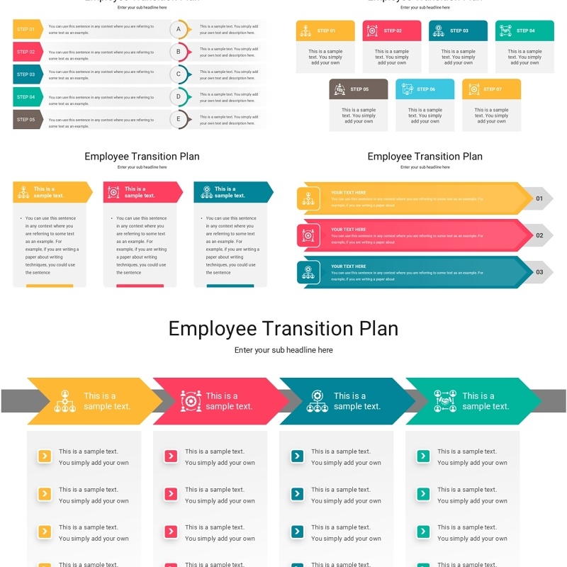 员工过渡转型计划信息图PPT模板素材EMPLOYEE TRANSITION PLAN