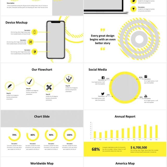 商务公司宣传PPT图片版式设计模板Dotted - Business Powerpoint Template