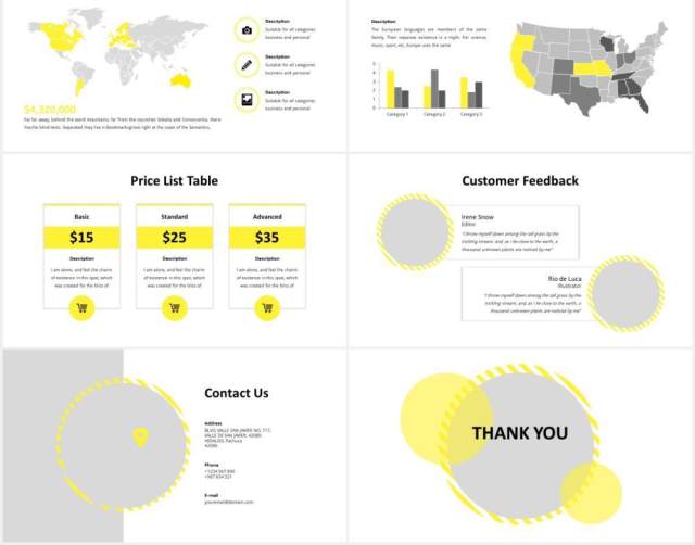 商务公司宣传PPT图片版式设计模板Dotted - Business Powerpoint Template