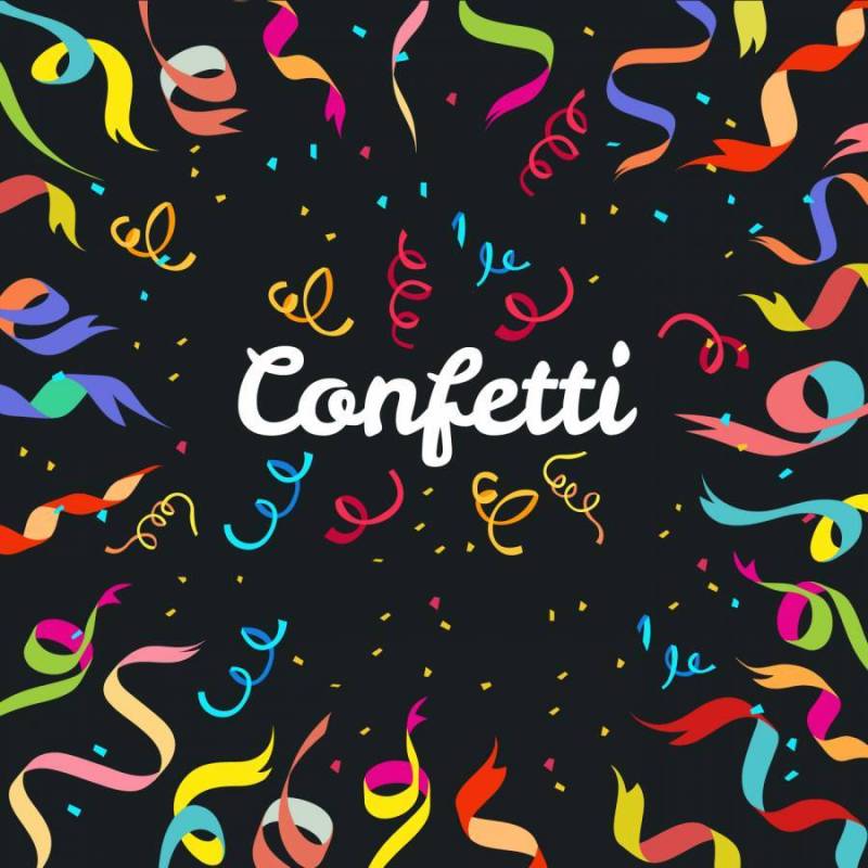 明亮的彩色矢量五彩纸屑背景