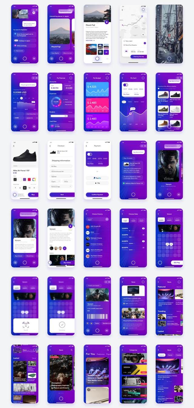 Sketch和Adobe XD的个人助理应用程序UI工具包,助理UI工具包 Sketch和Adobe XD的个人助理应用程序UI工具包,助理UI工具包