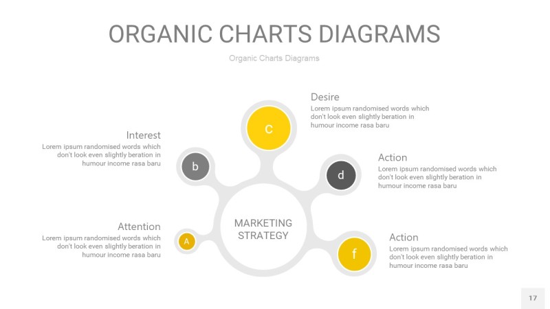 灰黄色循环PPT图表17