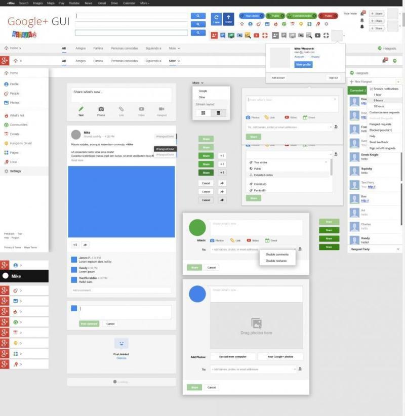 Google+ Template GUI