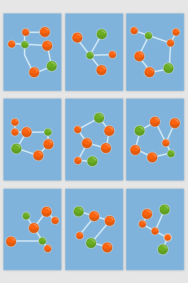 科技的线条分子结构矢量素材