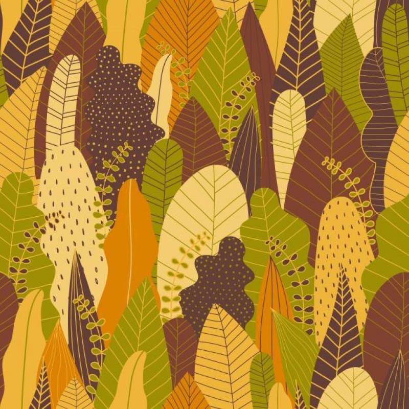 Autumn seamless patterns background in warm tone.