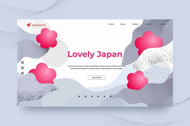 日式抽象背景AI素材网站UI界面平面设计Abstract Background1