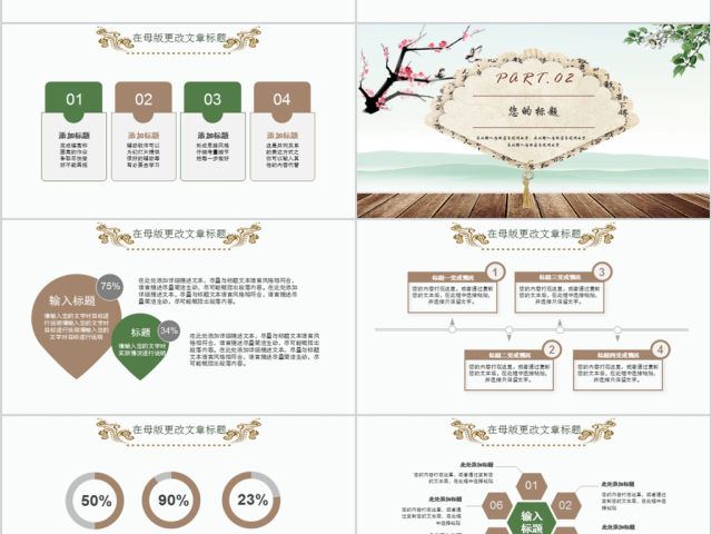 2018清新简约述职报告ppt模板