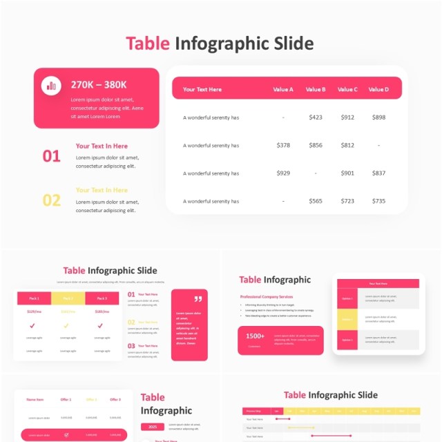 表格信息图表PPT模板Table Infographic