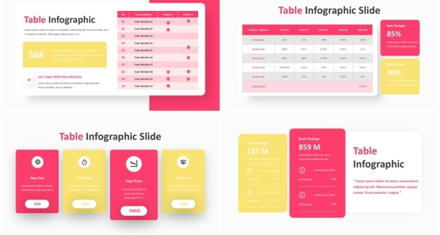 表格信息图表PPT模板Table Infographic