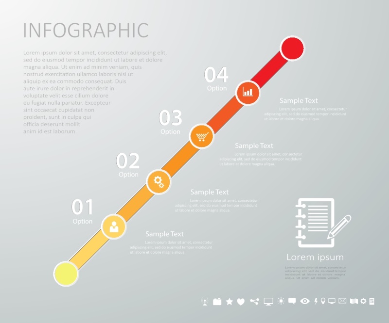 工作流布局横幅图Web设计信息图集21