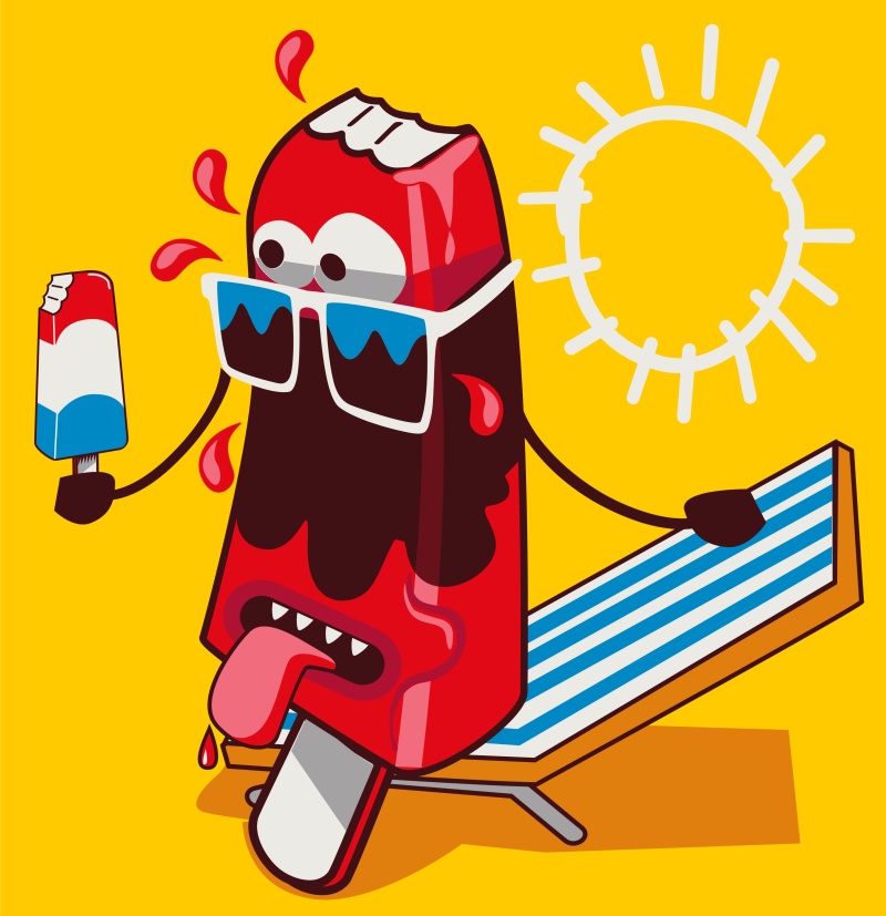 从库存矢量T恤印花设计7018