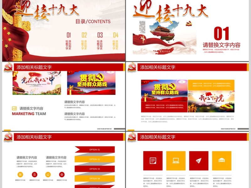 共产党十九次代表大会党建报告PPT