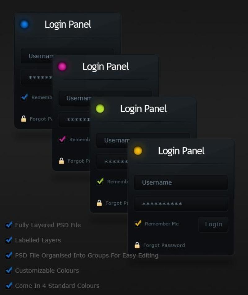 精致的登录框——psd分层素材