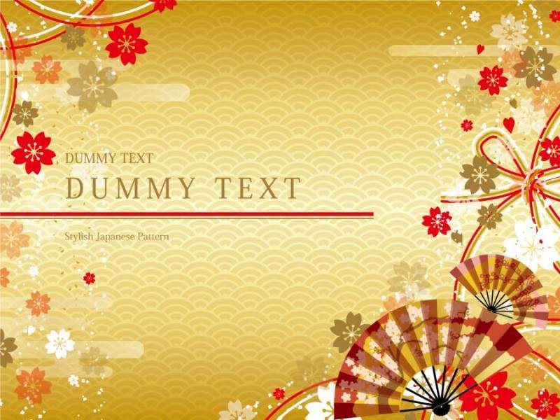 和柄背景（金・扇）02