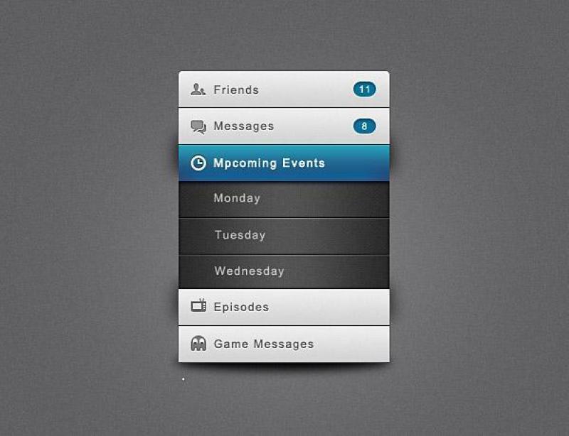 信息导航栏目PSD