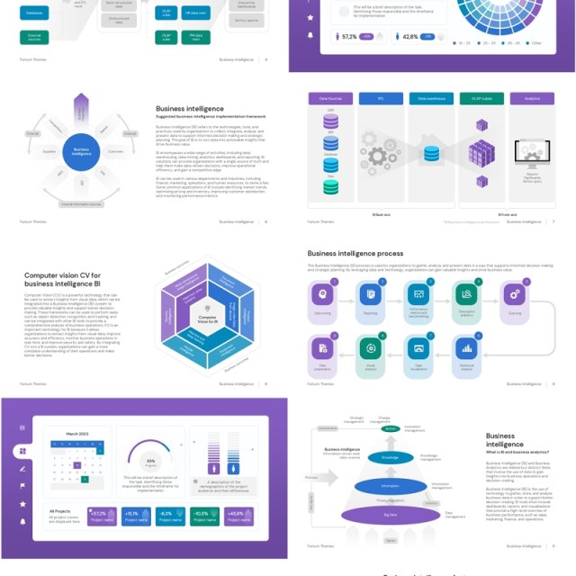 商业智能信息图PPT模板Business Intelligence