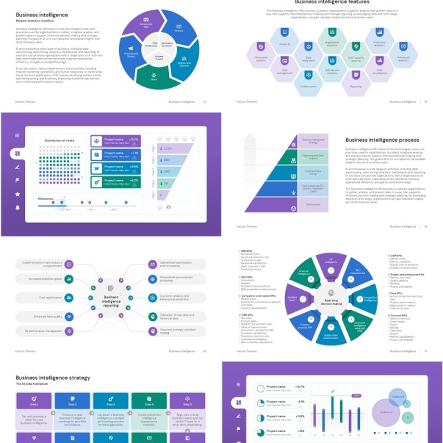 商业智能信息图PPT模板Business Intelligence