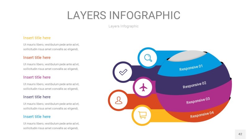 彩色3D分层PPT信息图42
