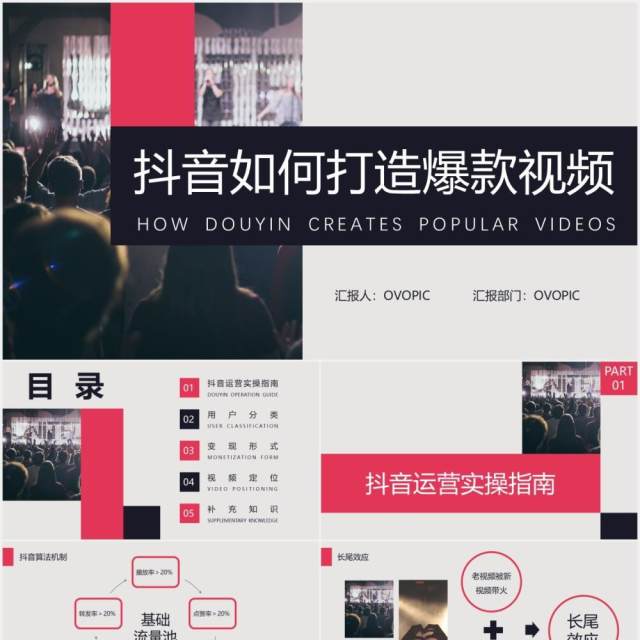 实用某音如何打造爆款视频运营策划PPT模板