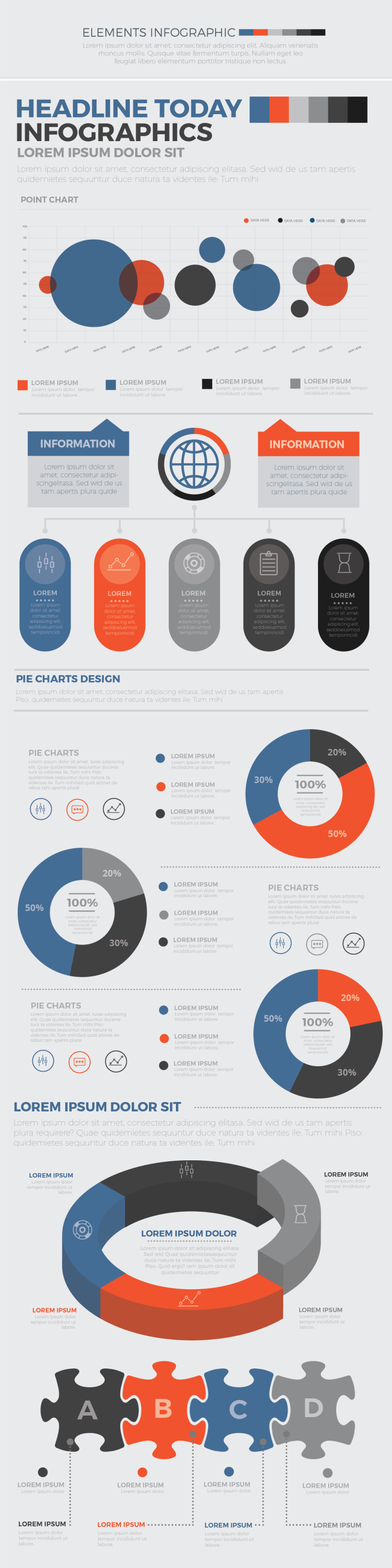 信息图表设计元素 Infographics