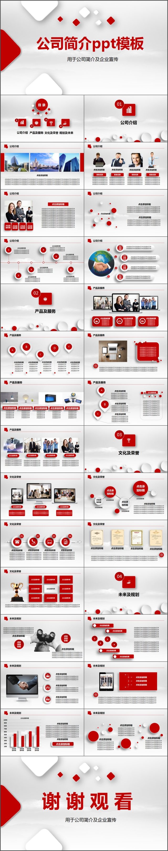 红色企业宣传企业简介公司简介PPT模板 红色企业宣传企业简介公司简介PPT模板