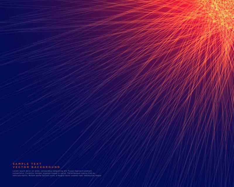 抽象的蓝色背景与发光的红线