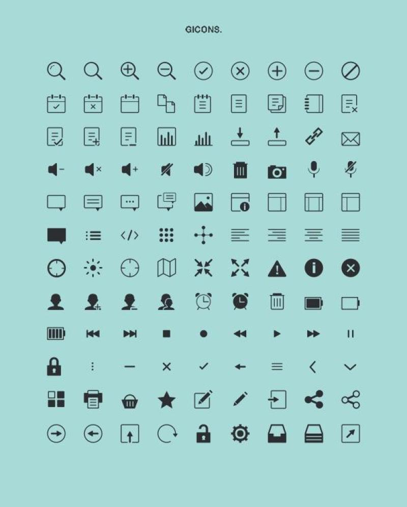 GICONS – 100+ free icons