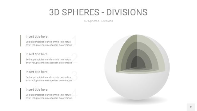 灰色3D球体切割PPT信息图2