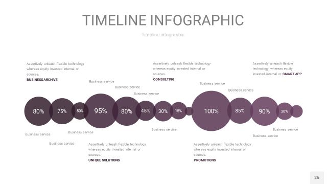 渐变紫色时间轴PPT信息图26