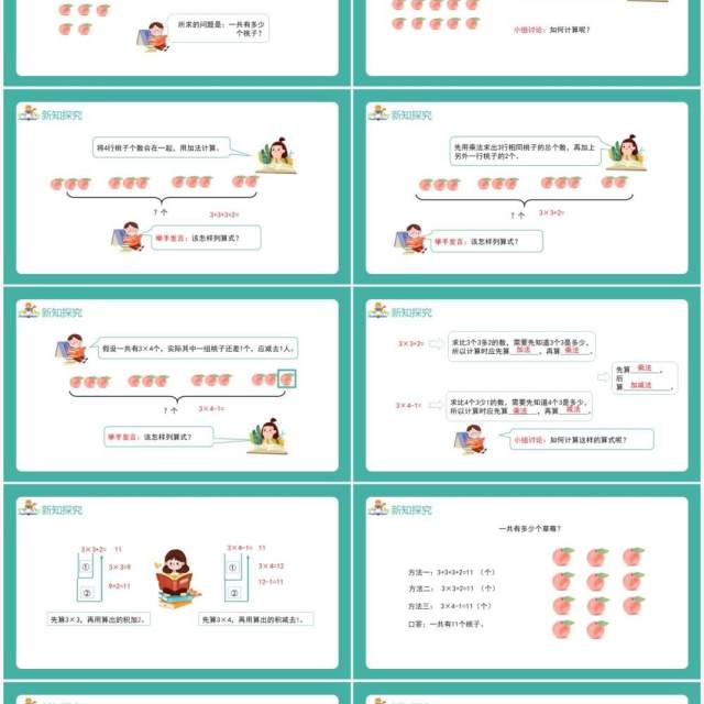 部编版二年级数学上册表内乘法乘加乘减课件PPT模板