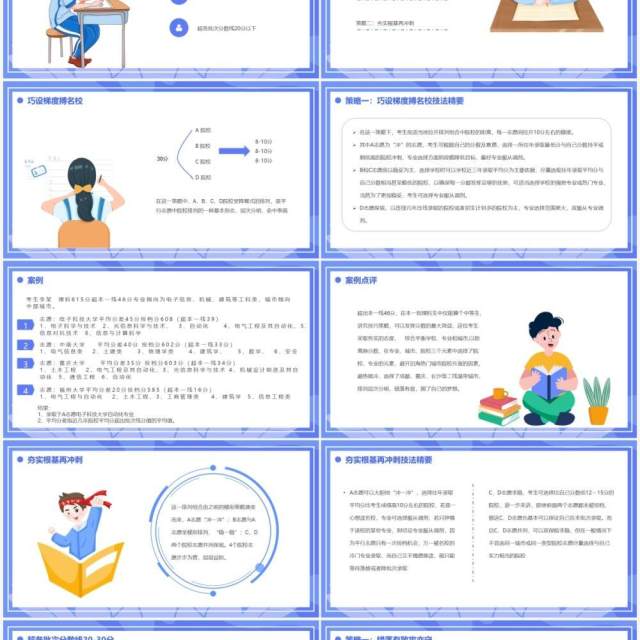 紫色卡通风高考志愿填报技巧PPT模板 紫色卡通风高考志愿填报技巧PPT模板