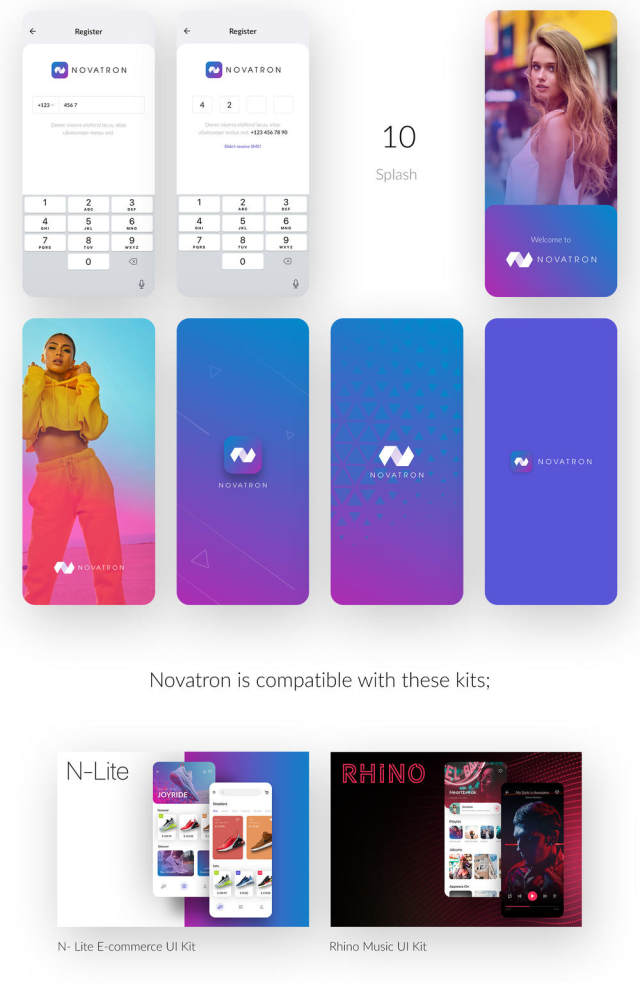 与几十个成分独特,时尚新潮和UI套件,Novatron iOS的UI套件 与几十个成分独特,时尚新潮和UI套件,Novatron iOS的UI套件