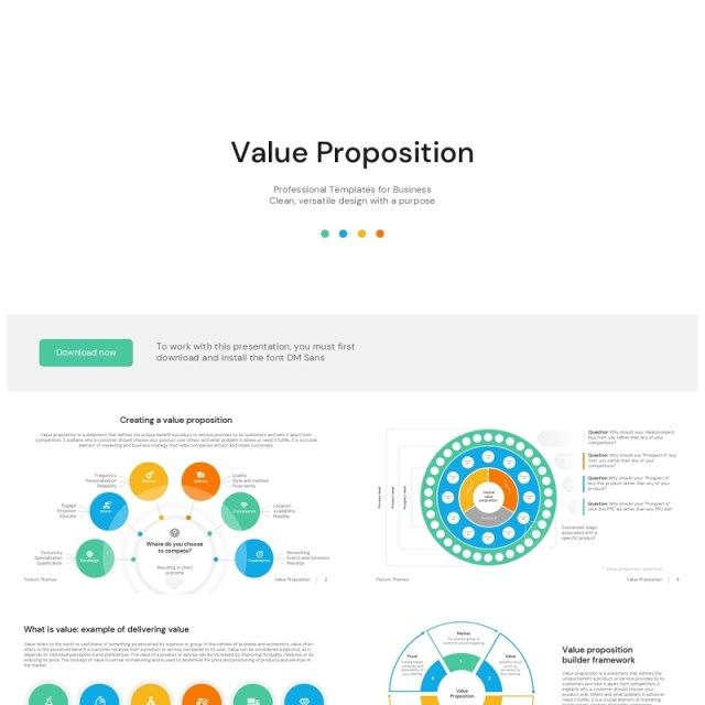 价值定位信息图PPT模板素材Value Proposition