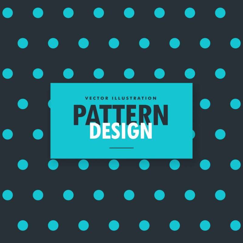 深蓝色背景与波尔卡圆点图案