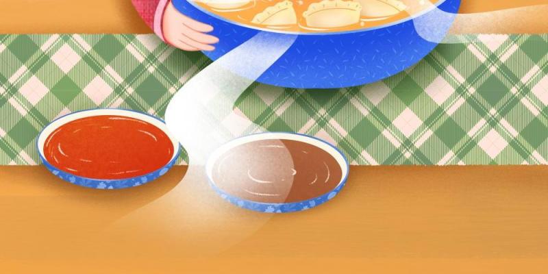 中国传统文化二十四节气冬至插画海报背景配图PSD竖版素材25