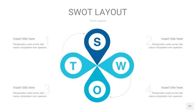 宝石蓝SWOT图表PPT22 宝石蓝SWOT图表PPT22